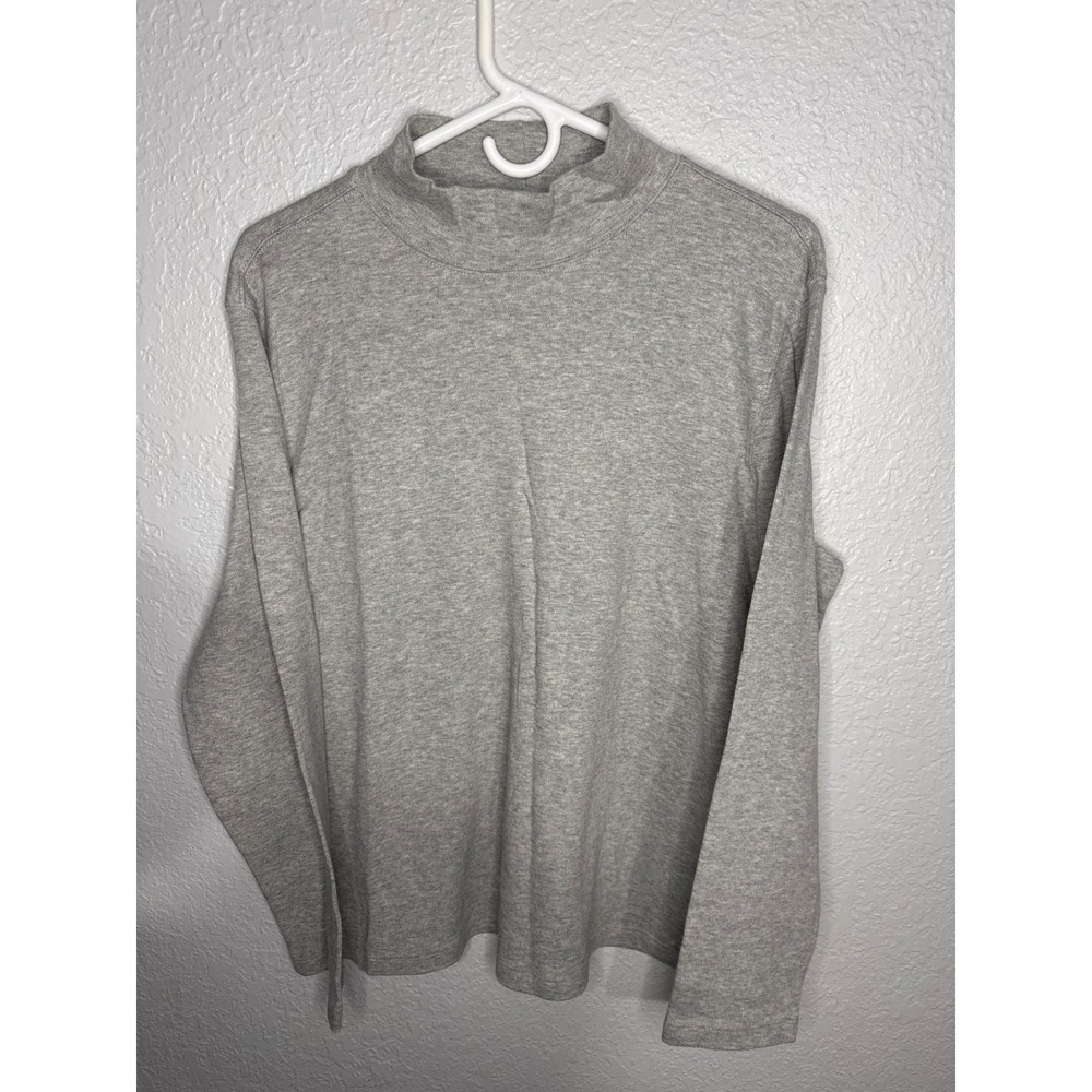 Vintage Covington Mock Neck Long Sleeve Shirt Mens XL Gray Excellent Classic Fit